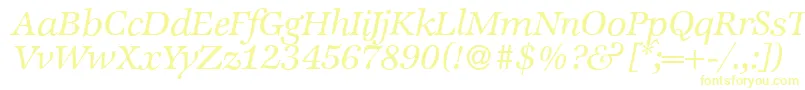 ZabriskieinternationalItalic-fontti – keltaiset fontit