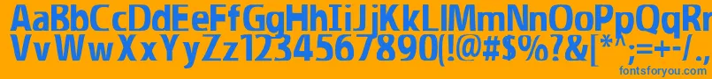 Illumination Font – Blue Fonts on Orange Background