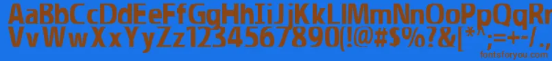 Illumination Font – Brown Fonts on Blue Background