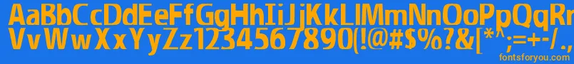 Illumination Font – Orange Fonts on Blue Background