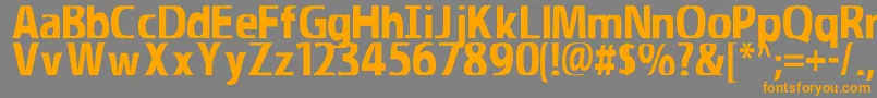 Illumination Font – Orange Fonts on Gray Background