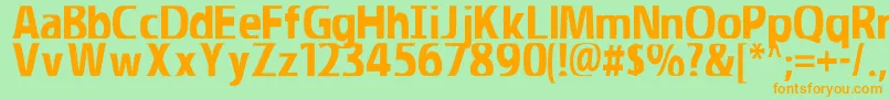 Illumination Font – Orange Fonts on Green Background