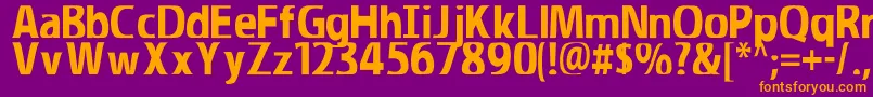 Illumination Font – Orange Fonts on Purple Background