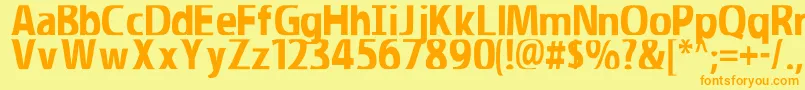 Illumination Font – Orange Fonts on Yellow Background