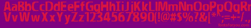 Illumination Font – Red Fonts on Purple Background