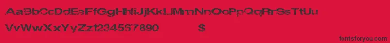 Bernalheights Font – Black Fonts on Red Background