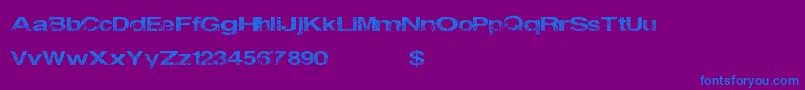 Bernalheights-fontti – siniset fontit violetilla taustalla