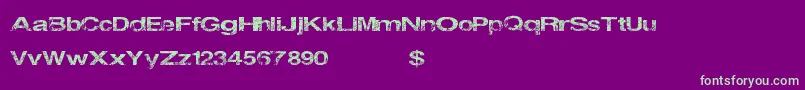 Bernalheights Font – Green Fonts on Purple Background