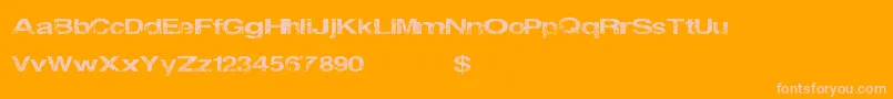 Bernalheights Font – Pink Fonts on Orange Background