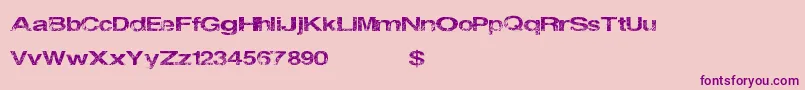 Bernalheights Font – Purple Fonts on Pink Background
