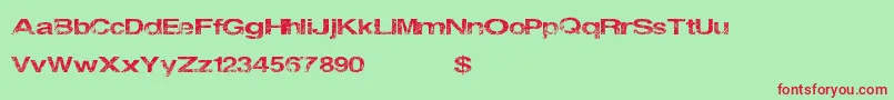 Bernalheights Font – Red Fonts on Green Background