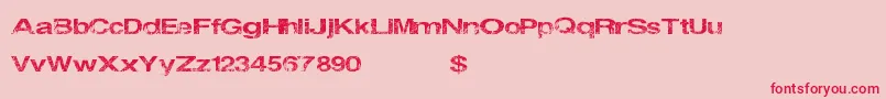 Bernalheights Font – Red Fonts on Pink Background