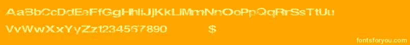 Bernalheights Font – Yellow Fonts on Orange Background