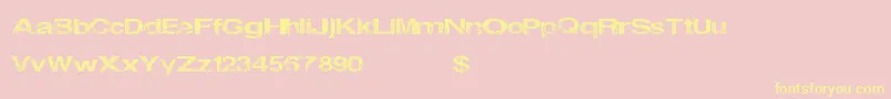 Bernalheights Font – Yellow Fonts on Pink Background