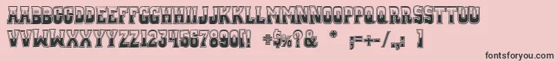 WhiskeyTownBuzzed Font – Black Fonts on Pink Background