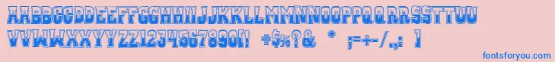 WhiskeyTownBuzzed Font – Blue Fonts on Pink Background