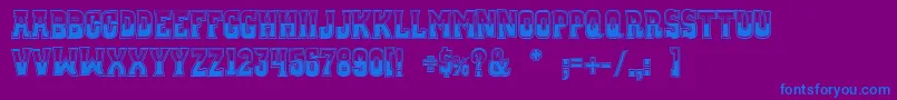 Шрифт WhiskeyTownBuzzed – синие шрифты на фиолетовом фоне