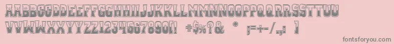 WhiskeyTownBuzzed Font – Gray Fonts on Pink Background