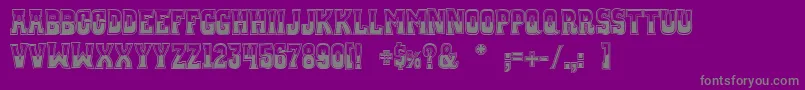 WhiskeyTownBuzzed Font – Gray Fonts on Purple Background