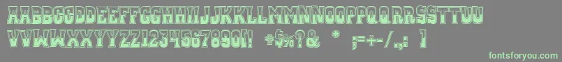WhiskeyTownBuzzed Font – Green Fonts on Gray Background