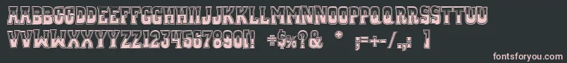 WhiskeyTownBuzzed Font – Pink Fonts on Black Background