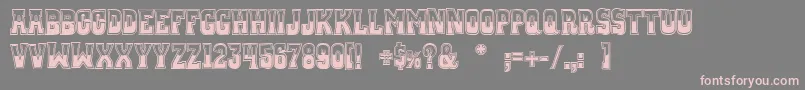 フォントWhiskeyTownBuzzed – 灰色の背景にピンクのフォント