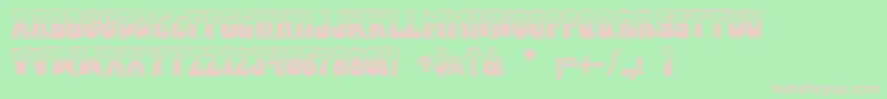 WhiskeyTownBuzzed-fontti – vaaleanpunaiset fontit vihreällä taustalla
