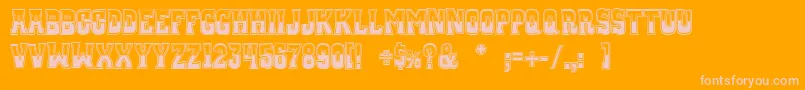 WhiskeyTownBuzzed Font – Pink Fonts on Orange Background