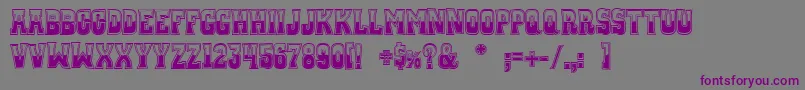 Шрифт WhiskeyTownBuzzed – фиолетовые шрифты на сером фоне