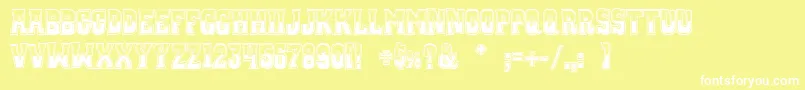 WhiskeyTownBuzzed Font – White Fonts on Yellow Background
