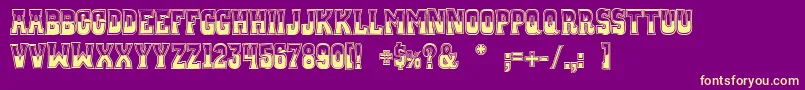 WhiskeyTownBuzzed Font – Yellow Fonts on Purple Background