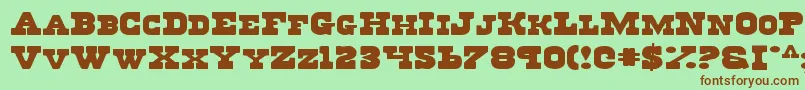 Regv2e Font – Brown Fonts on Green Background