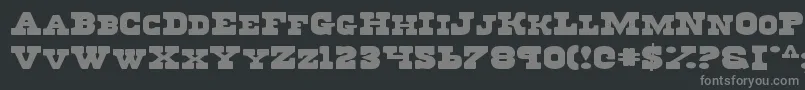 Regv2e-fontti – harmaat kirjasimet mustalla taustalla