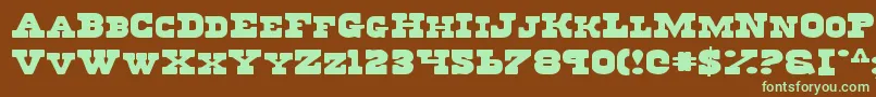 Regv2e Font – Green Fonts on Brown Background