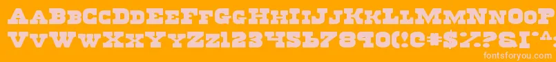 Regv2e Font – Pink Fonts on Orange Background