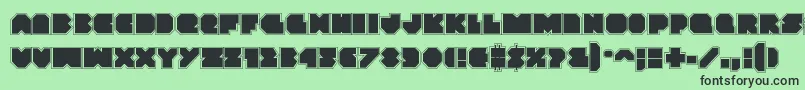 Vxrocketacad Font – Black Fonts on Green Background