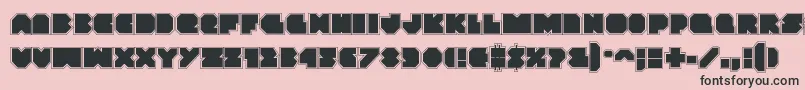 Fonte Vxrocketacad – fontes pretas em um fundo rosa