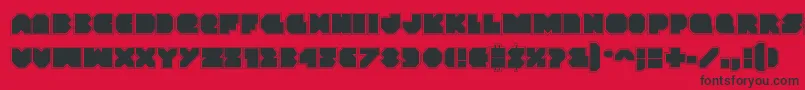 Vxrocketacad Font – Black Fonts on Red Background