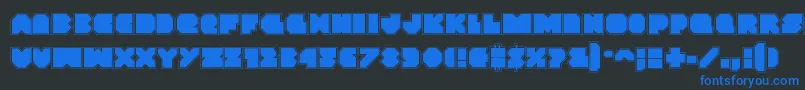 Vxrocketacad Font – Blue Fonts on Black Background