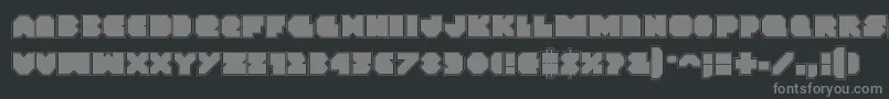 Шрифт Vxrocketacad – серые шрифты на чёрном фоне