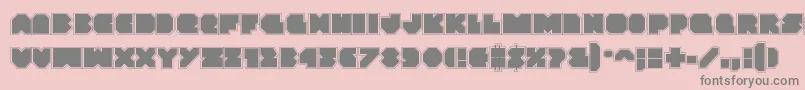 フォントVxrocketacad – ピンクの背景に灰色の文字