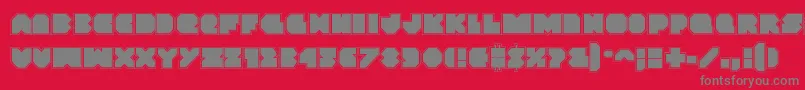 Vxrocketacad Font – Gray Fonts on Red Background