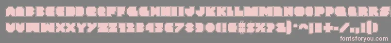 フォントVxrocketacad – 灰色の背景にピンクのフォント
