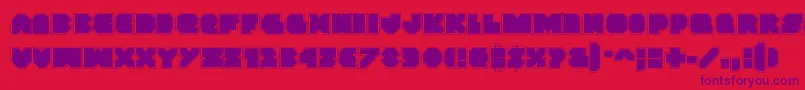 Vxrocketacad-Schriftart – Violette Schriften auf rotem Hintergrund