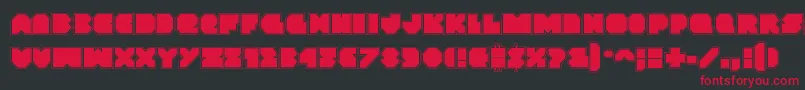 Vxrocketacad Font – Red Fonts on Black Background