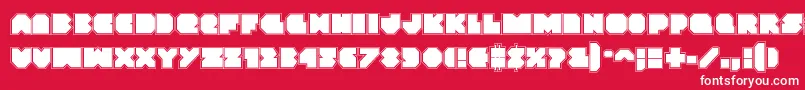 Vxrocketacad Font – White Fonts on Red Background