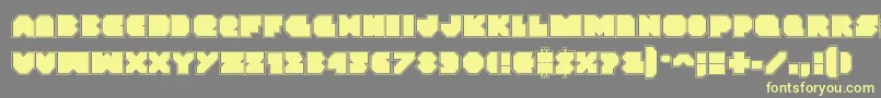 Vxrocketacad Font – Yellow Fonts on Gray Background