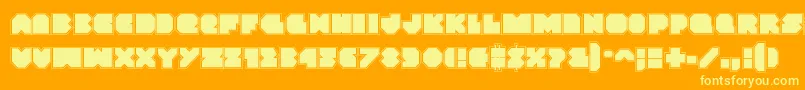 fuente Vxrocketacad – Fuentes Amarillas Sobre Fondo Naranja