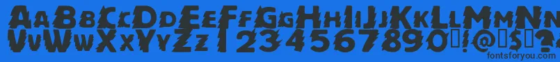 ZapftigRegular Font – Black Fonts on Blue Background