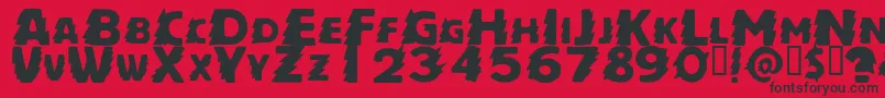 フォントZapftigRegular – 赤い背景に黒い文字